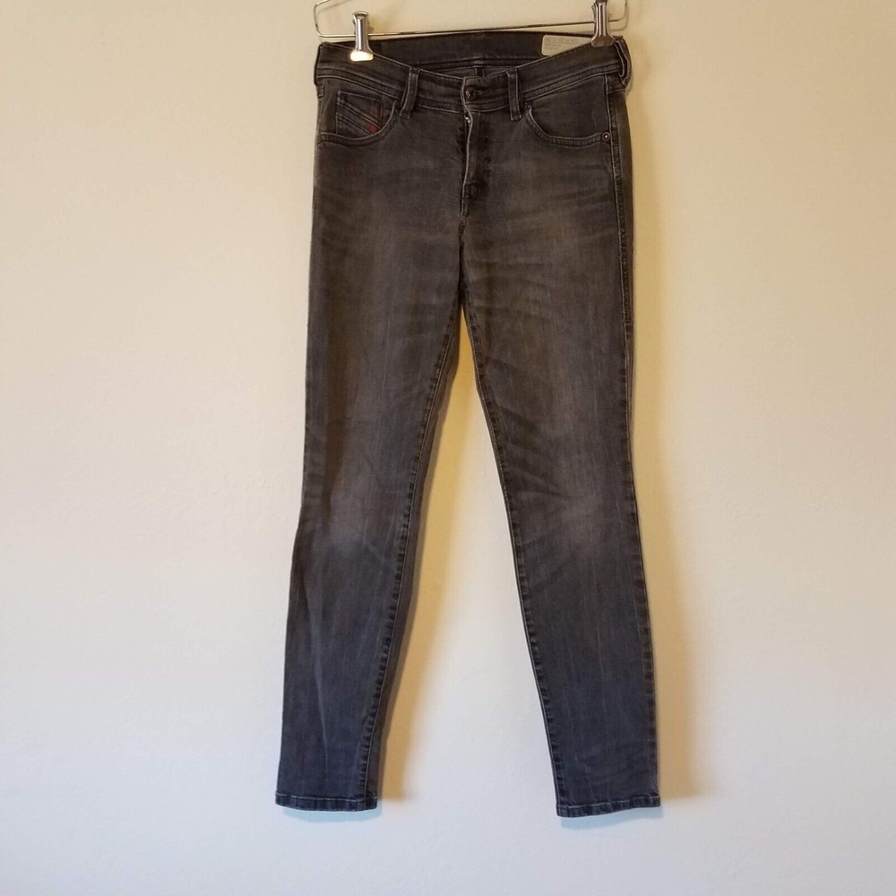Diesel Francy Women's W27 L30 Relaxed Skinny Low Waist Jeans Wash 0670I